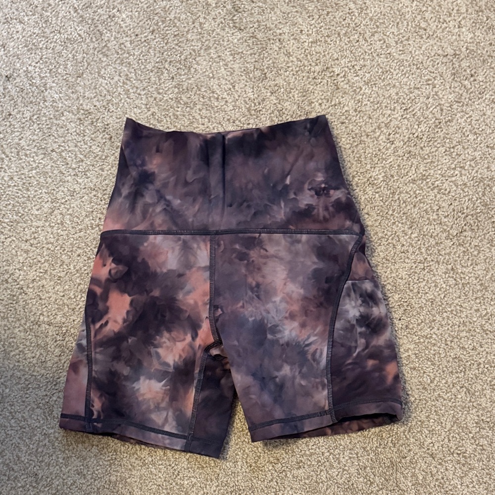 Women's High-Waisted Tie-Dye Bike Shorts